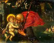 German - Saint Christopher carrying the Infant Christ